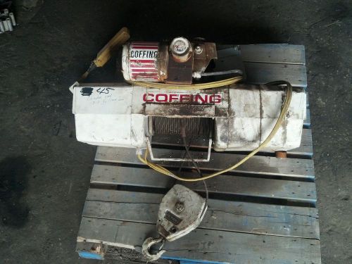 Coffing Electric 2 Ton Cable Hoist with Motorized Trolley overhead craine