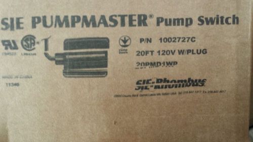 Sje pump master pump switch 20 ft 120 volt.