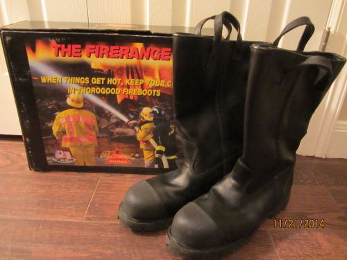 THOROGOOD HELLFIRE 14&#034; STRUCTURAL LEATHER FIREFIGHTER BOOTS -STEEL TOE - SZ 14 W