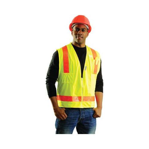 OccuNomix Yellow OccuLux® L&#039;Orange Surveyor&#039;s Vest With 13 Pockets And Zipper