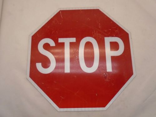 REFLECTIVE ALUMINUM TRAFFIC STOP SIGN SCRATCHES AND DENTS ITEMS SOLD USED AS IS