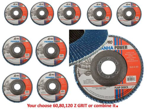 Flap disc 4-1/2&#034; 60,80,120 grit zirconia 10pc for sale