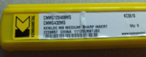 KENNAMETAL  CNMG120408MS  KC5510 INSERTS TOTAL 5 INSERTS