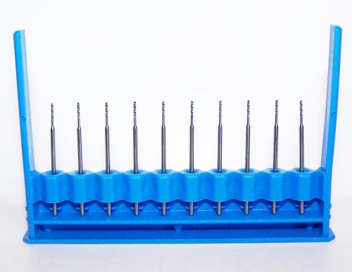 (10) .0213&#034;  micro carbide drills from kyocera microtools for sale