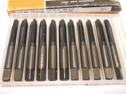 OSG American made  High speed  steel taps  3/8-16, 3 flute oversized.005 11 pcs
