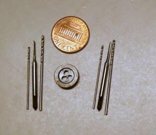 Usa shipping - 7 pc m1.0 taps and die set with 0.8mm &amp; 1.1mm drills miniature for sale