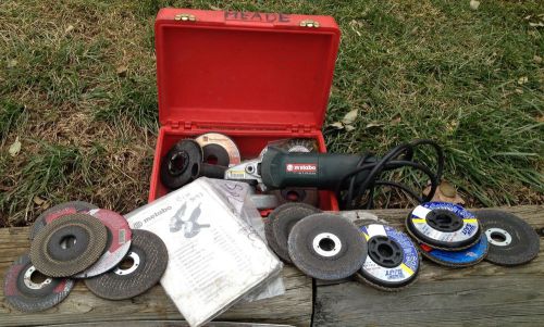 Metabo w7-15 quick angle grinder complete w 27 wheels case &amp; manual for sale