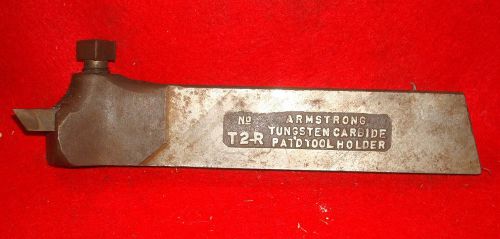 Vintage Lathe Tungsten Carbide Pat&#039;d Tool Holder Armstrong No.T2-R With Bit