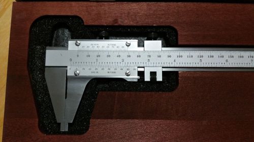 Starrett 123emz-12 vernier caliper, steel, in and metric, 0-12&#034; for sale