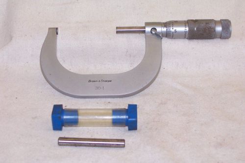 Brown &amp; Sharpe 30-1 2&#034; to 3&#034; Micrometer w/ 2&#034; Standard Gauge Slant Read 0.0001&#034;