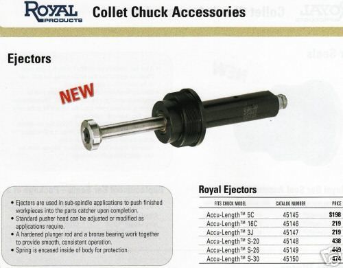 Royal Collet Chuck Ejector For 5C Collets NEW