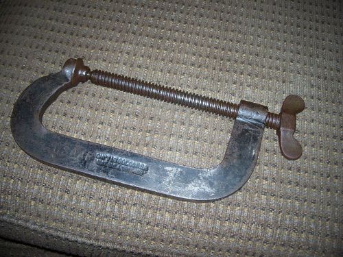 Vintage drop forged heavy duty 6 inch number 44 hargrave cincinnati tool c clamp for sale