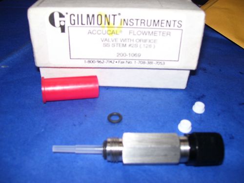 Gilmont Instruments Accucal Flowmeter #2S Valve with Orifice SS Stem 200-1069