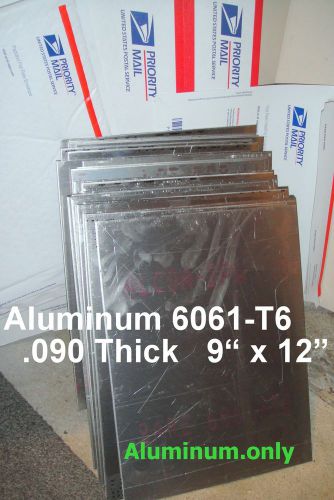 3x, aluminum sheet 3/32 .090 x 9&#034;. x 12&#034;. t6 .094&#034; 3/32&#034; .09&#034;,&#034; 3x 6061-t6\; for sale