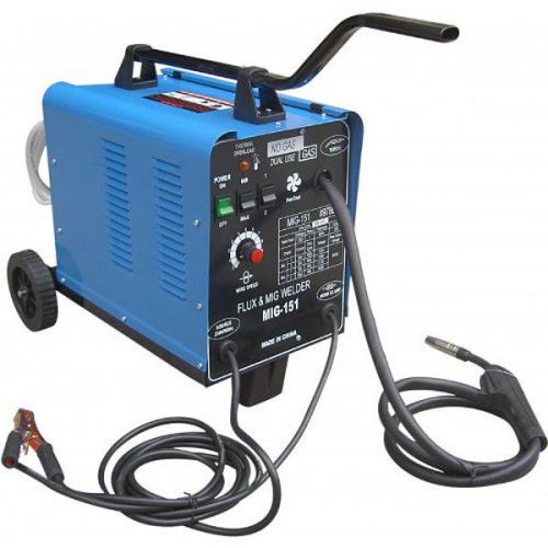 MIG Flux Core Welder MIG-151 Gas /No Gas Welding 220/120AMP Steel, Aluminum