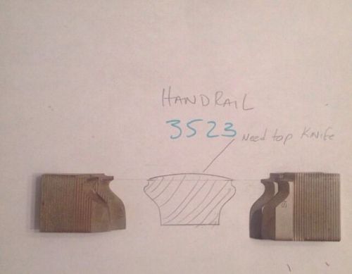 Lot 3523 Hand Rail  Moulding Weinig / WKW Corrugated Knives Shaper Moulder