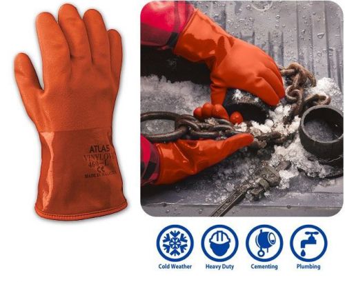 Atlas Vinylove 460 Cold Weather Glove: Chemical-Resistant,Liquid-Proof,Lined PVC