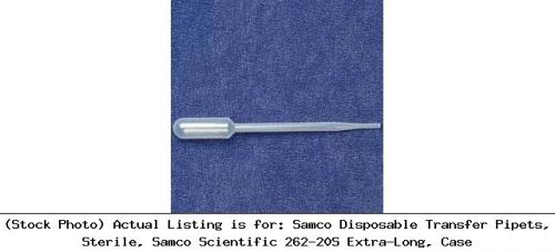 Samco Disposable Transfer Pipets, Sterile, Samco Scientific 262-20S Extra-Long