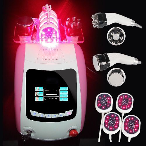 Pink 40K Cavitation Ultrasound Sextupolar RF 635nm Lipo Laser LLLT Fat Loss U2