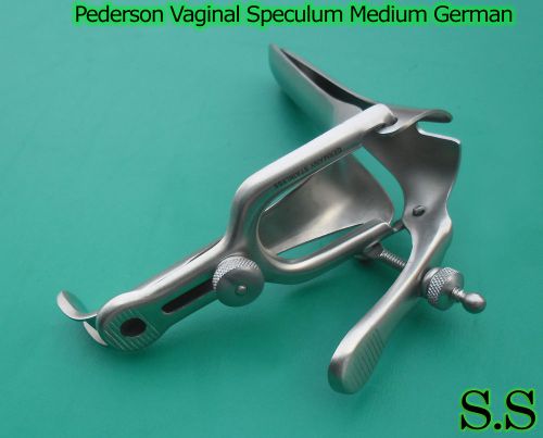 GERMAN STAINLESS STEEL Pederson Vaginal Speculum Medium Surgical Gynecology Inst