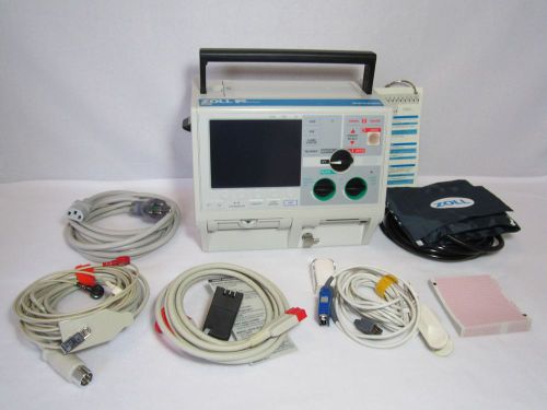 Zoll m series biphasic, pacer, spo2, nibp, ecg, accessories, warranty for sale