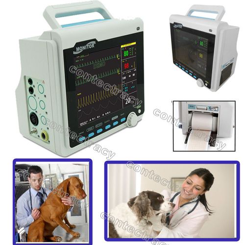 Ce vet veterinary patient monitor ecg,nibp,spo2,resp,temp,printer,animal pet use for sale
