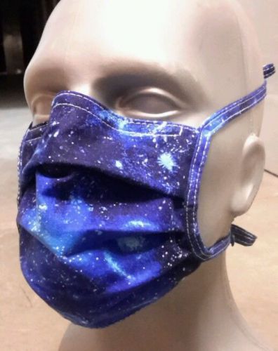 Surgical mask dust winter cosmos fabric reusable cotton medical space print