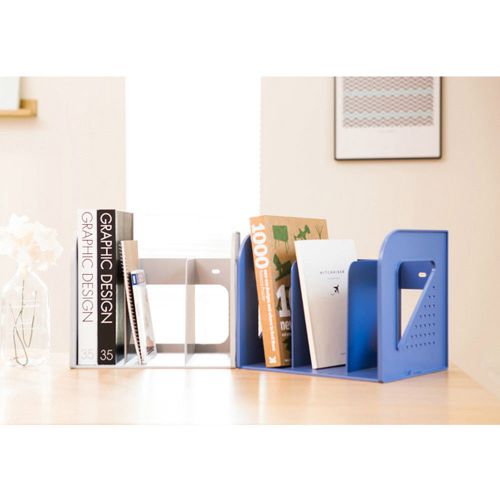 Easy &amp; Light Bookrack 3 Blue Bookshelf Office Bookcase Home EL Book Stand