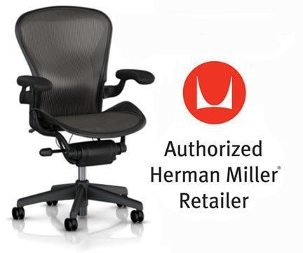 Aeron Chair  Basic  Graphite Frame Carbon Classic Size B Medium Furniture New