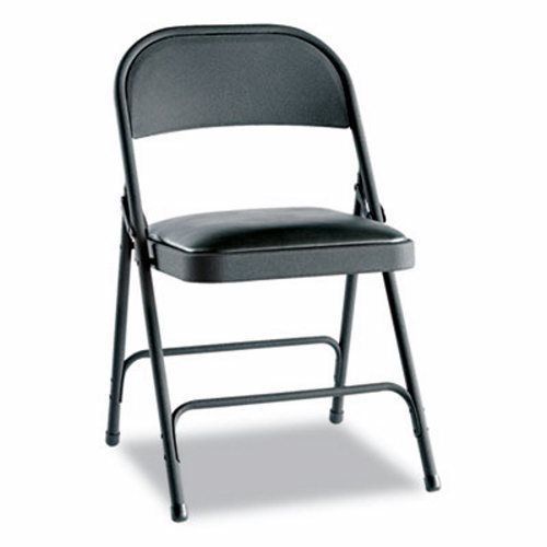 Alera Steel Folding Chair w/Padded Seat, Graphite, 4/Carton (ALEFC94VY10B)