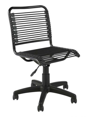 New Contemporary Modern Black Bungie Bungee Low Back Armless Desk Task Chair