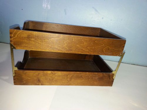 Wooden Office Filer, 8 inches tall, 10.5 wide and 15.5 long. Carver Wooden Produ