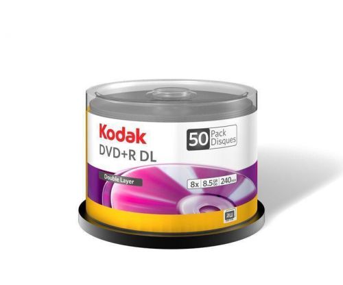 BRAND NEW - Kodak Dvd Plus R Dl 50121 8.5gb 50 Pack Cake Box 50121