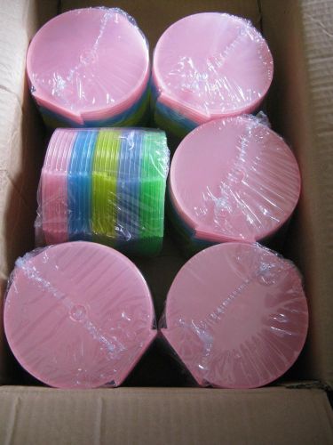 150 Multi Colored CD or DVD Clamshell Cases Flexible Plastic Multi-Colors NIP
