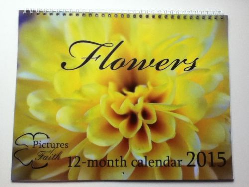 Christian Calendar 12 Month 2015 Flowers With Scriptures Wall Calendar 8.5x11
