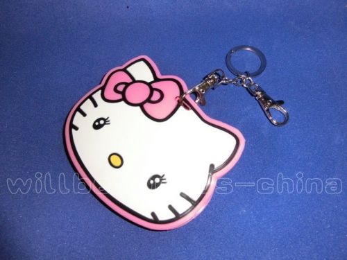 Hello Kitty Head IC ID Card Holder Case Sheath Cover Skin Bag Charm Key Ring
