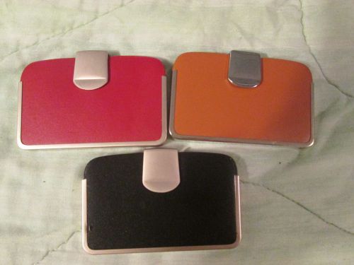 BUSINESS CARD HOLDER BRAND NEW CHOICE OF COLOR RED BLACK OR TAN