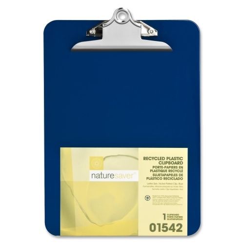LOT OF 6 Nature Saver Recycled Clipboard - 1&#034; Capacity - 8.50&#034; x 12&#034; - Blue