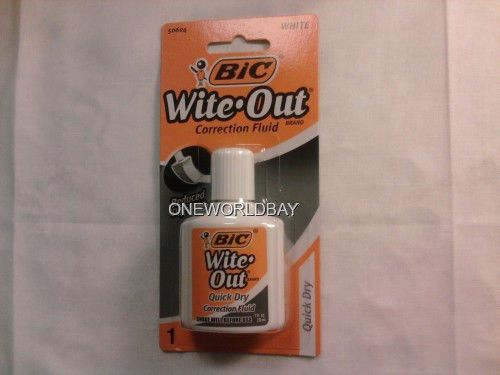 White Quick Dry Correction Fluid  .7 Fl. oz - BIC  Wite.Out - Easy Precise Foam