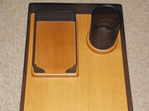 Eldon Expressions Oak - 4pc set - Letter tray, holder for pens, pads and cards