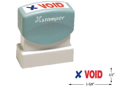 Xstamper® Two-Color Specialty Stamp &#034;VOID&#034; - Brand New - 1000s of impressions