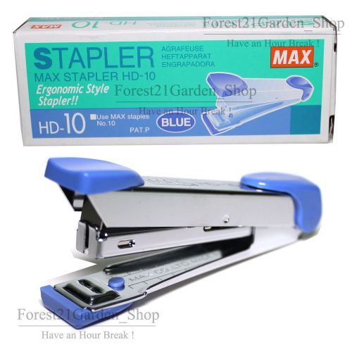 Max Ergonomic Style Mini Stapler HD- 10 - Blue Colors,Made in Japan