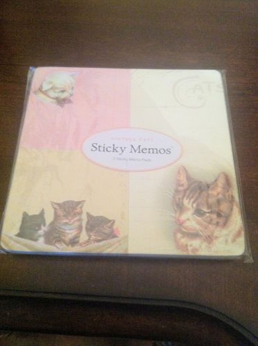 Sale!! sticky memo pads - vintage cats by cavallini for sale