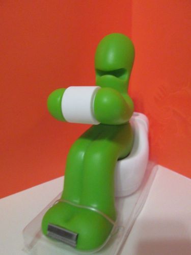 Ikonee Design whimsy tape dispenser &#034;Butt Station&#034; with green morph - NEW