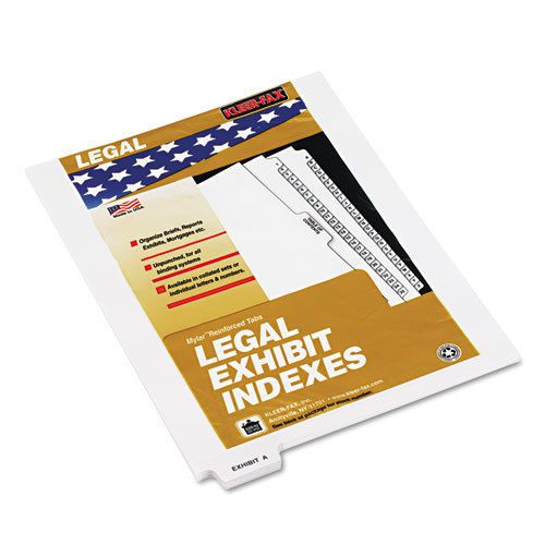 80000 series legal index dividers, bottom tab, printed &#034;exhibit a&#034;, 25/pack for sale