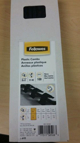 Fellowes Plastic Combs (100 count, navy)