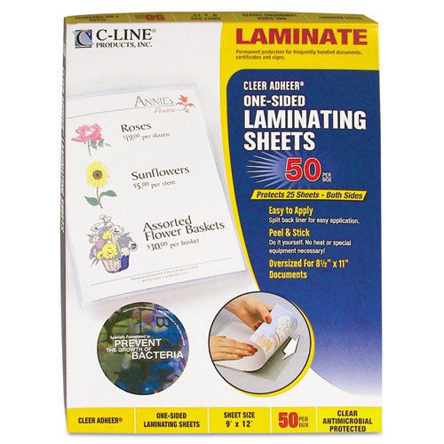 Antimicrobial Cleer Adheer Laminating Film, 3 mil, 9 x 12, 50/Box