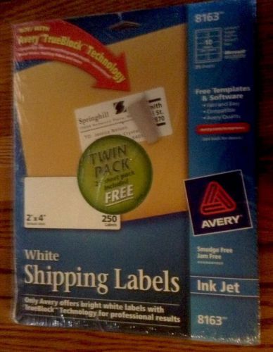 AVERY WHITE SHIPPING LABELES - 8163 - INK JET - TWIN PACK - 500 LABELS