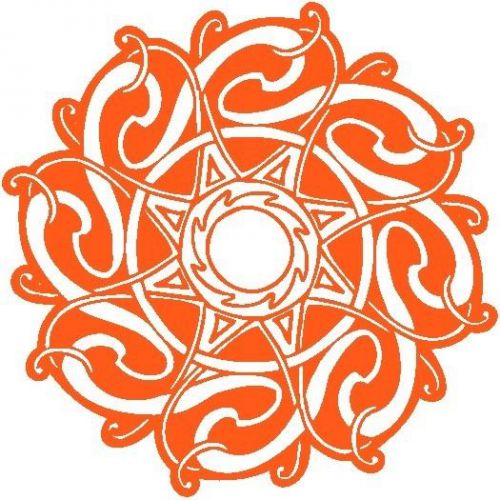 30 Custom Modern Orange Celtic Art Personalized Address Labels