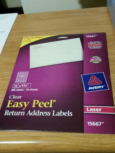 Clear return labels Avery 15667